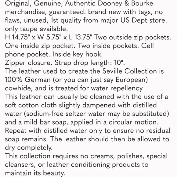 Authentic Dooney & Bourke Bag - Picture 15 of 15